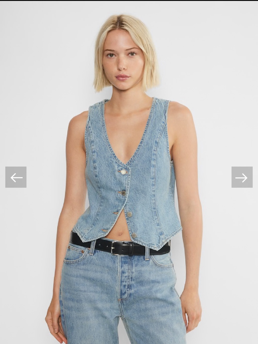 Aritzia Denim Forum The '90s Mia Denim Vest